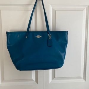 Teal coach shoulder bag